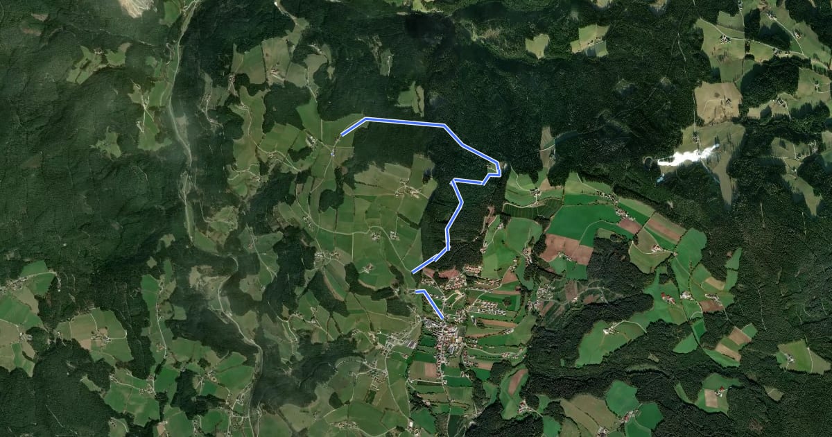 Маршрут Wanderweg 13 на спутниковом снимке