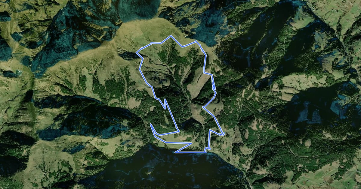 Маршрут Wanderweg 13 (Richard Schernthaner Runde) на спутниковом снимке