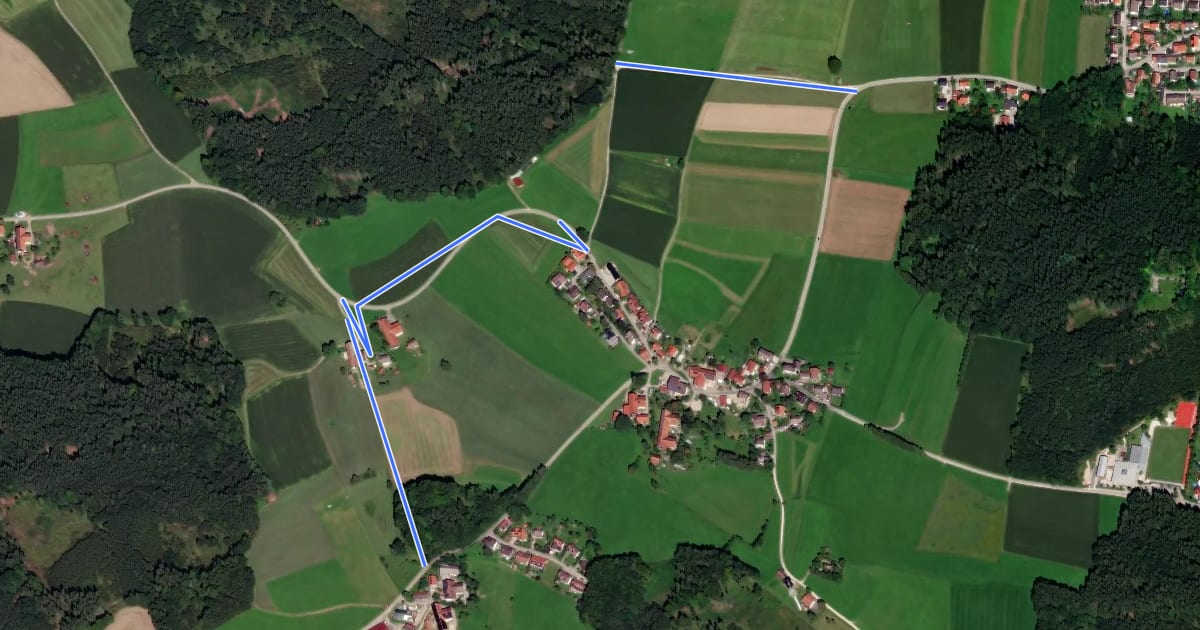 Маршрут Wanderweg 13 - Traunstein на спутниковом снимке