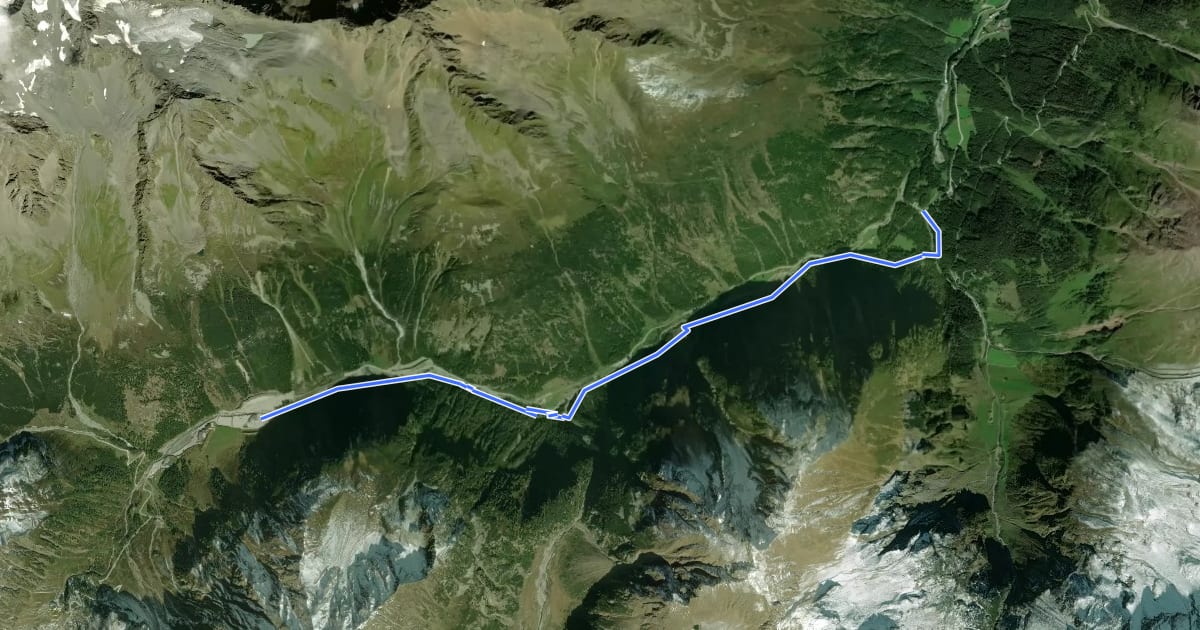 Маршрут Wanderweg 135 - Stubai на спутниковом снимке