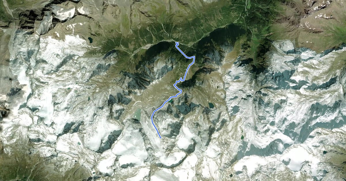 Маршрут Wanderweg 136 - Stubai на спутниковом снимке