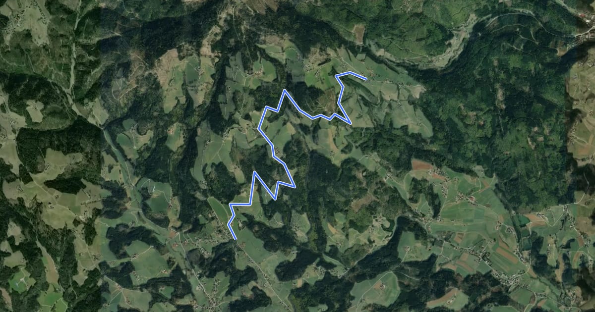 Маршрут Wanderweg 13a на спутниковом снимке