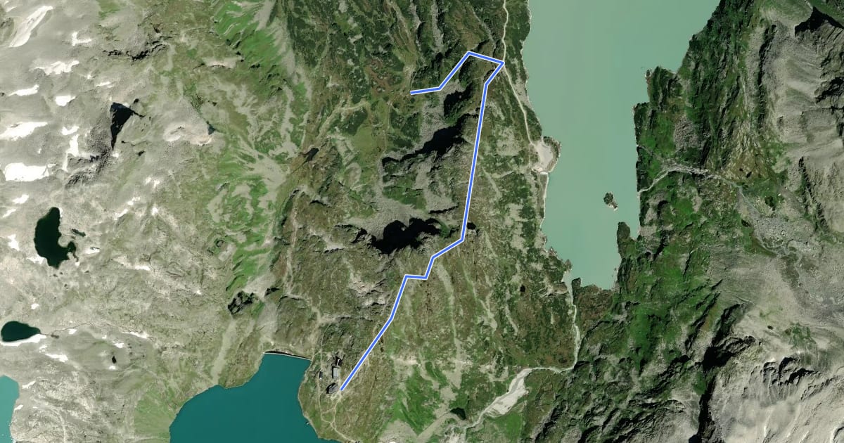 Маршрут Wanderweg 14 на спутниковом снимке