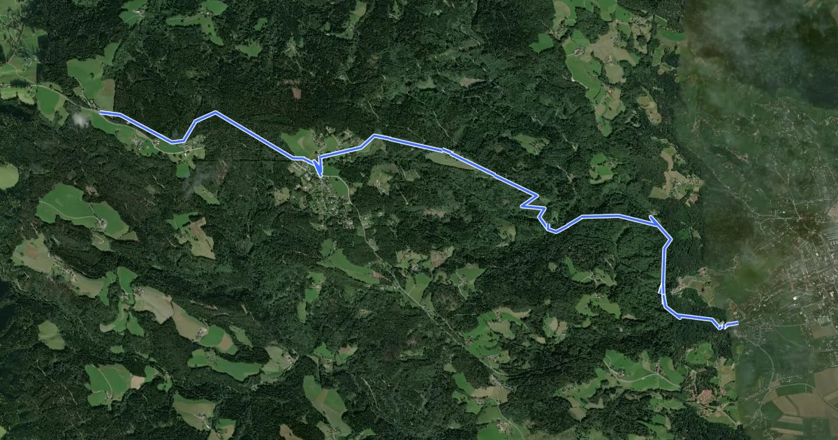 Маршрут Wanderweg 14 на спутниковом снимке