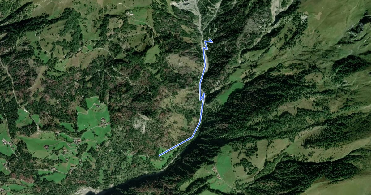 Маршрут Wanderweg 14 на спутниковом снимке