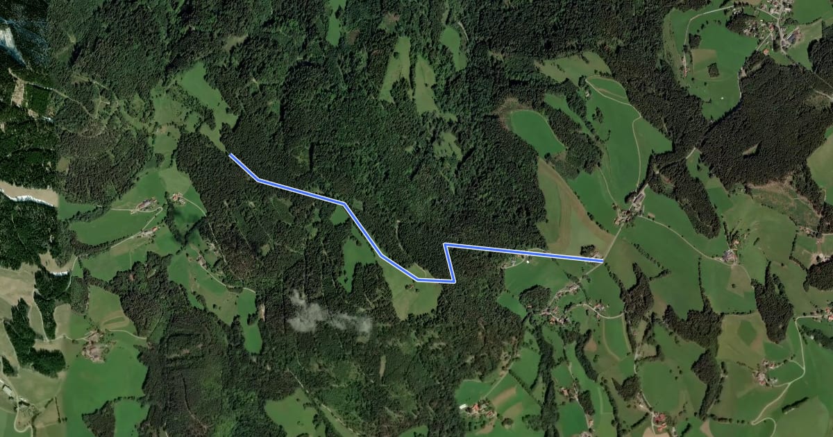 Маршрут Wanderweg 14 на спутниковом снимке