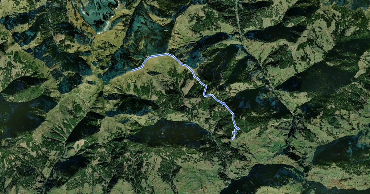 Маршрут Wanderweg 14 на спутниковом снимке