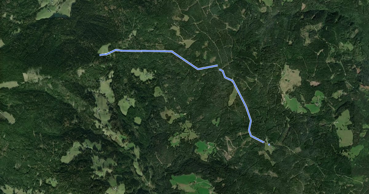 Маршрут Wanderweg 14 на спутниковом снимке