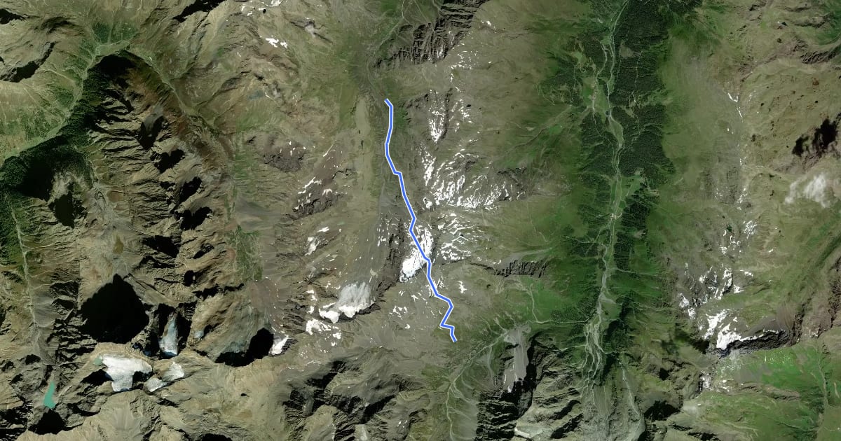 Маршрут Wanderweg 143 на спутниковом снимке