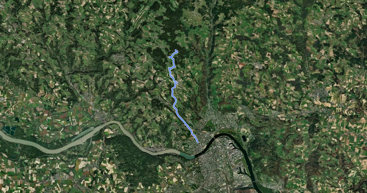 Маршрут Wanderweg 144 на спутниковом снимке