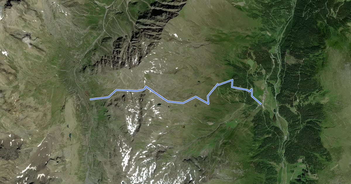 Маршрут Wanderweg 144 на спутниковом снимке