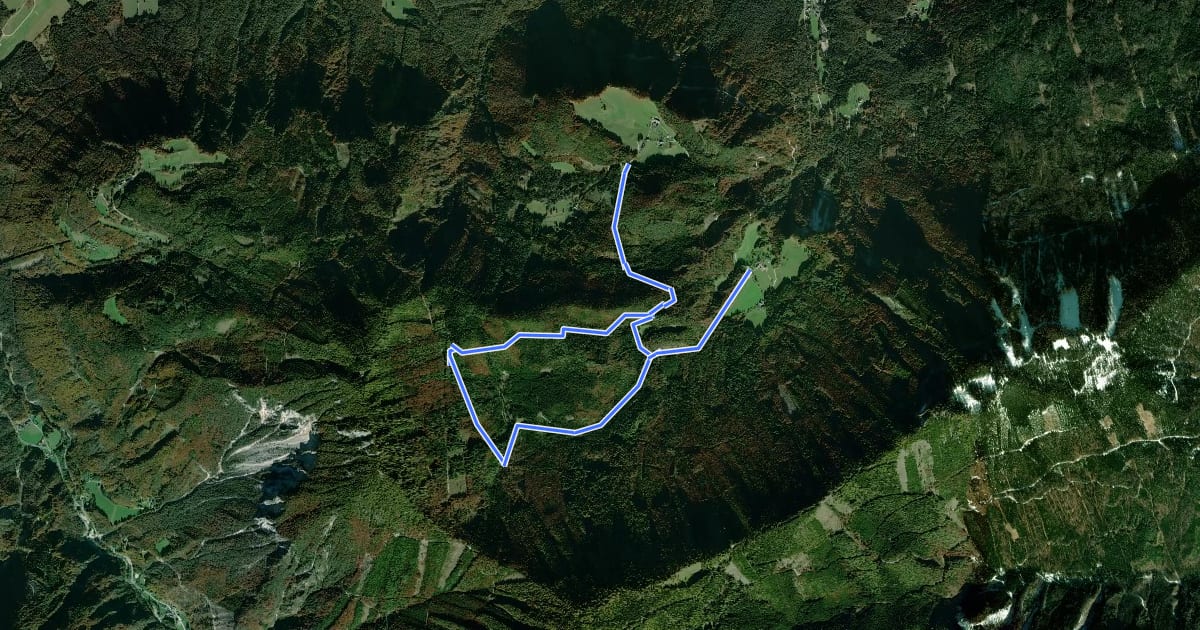 Маршрут Wanderweg 14H на спутниковом снимке