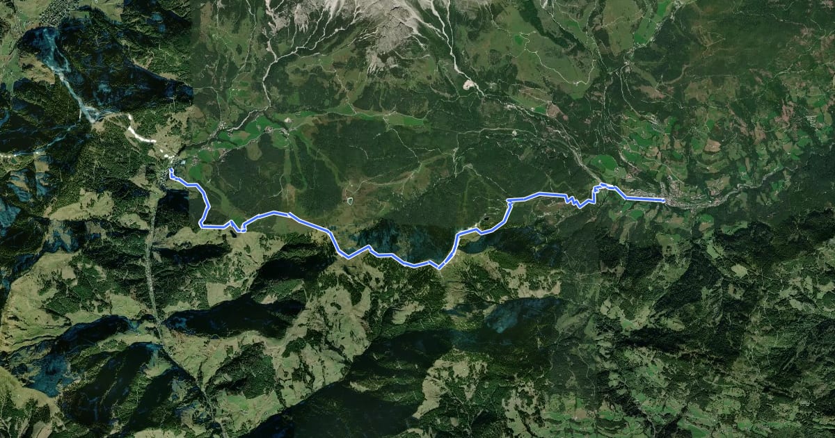 Маршрут Wanderweg 15 на спутниковом снимке