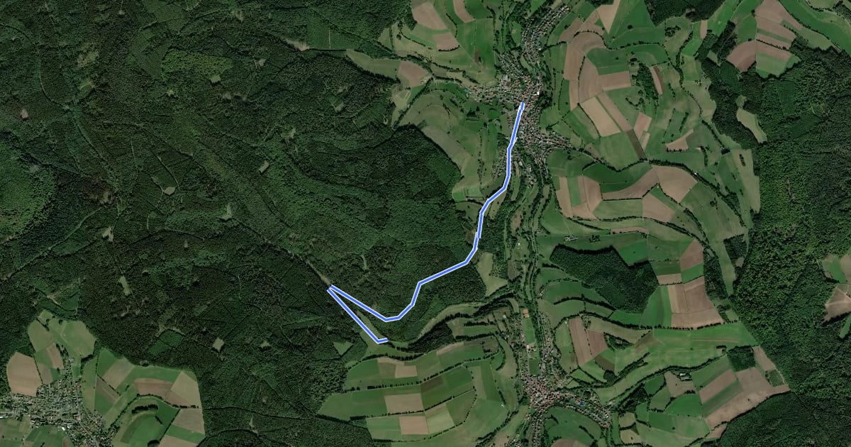 Маршрут Wanderweg 15 на спутниковом снимке