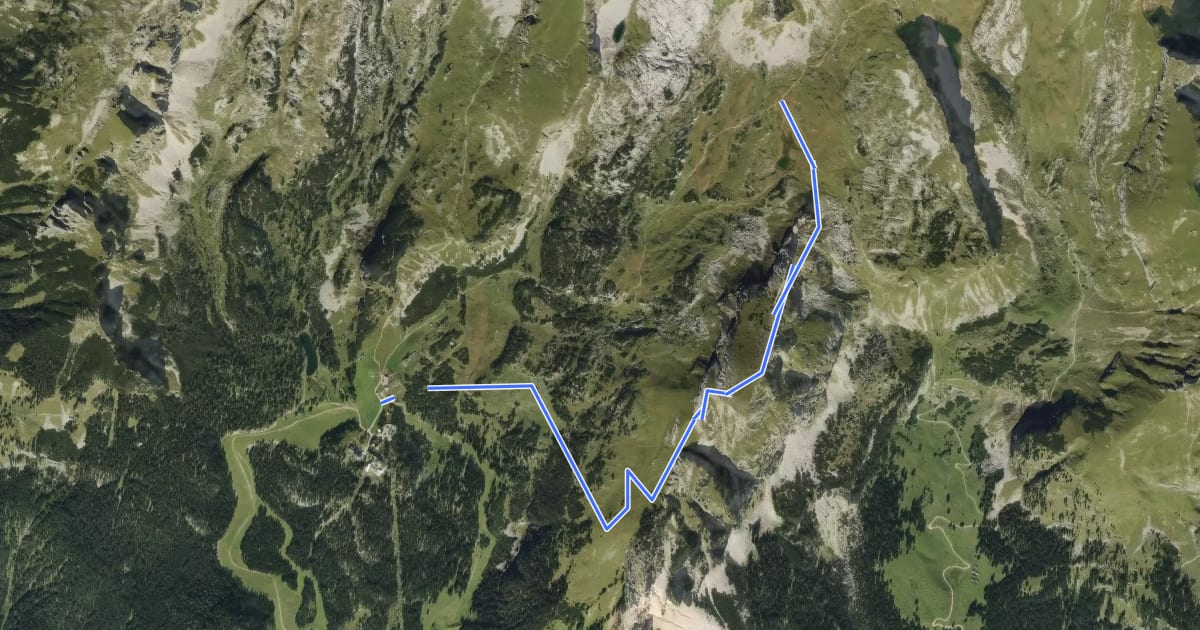Маршрут Wanderweg 15 на спутниковом снимке