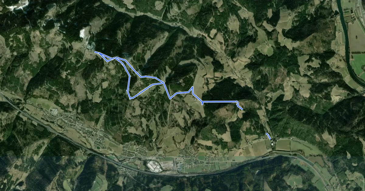 Маршрут Wanderweg 15 на спутниковом снимке