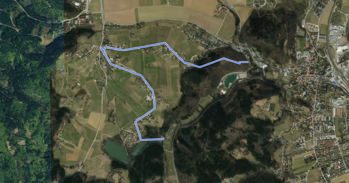 Маршрут Wanderweg 15 на спутниковом снимке