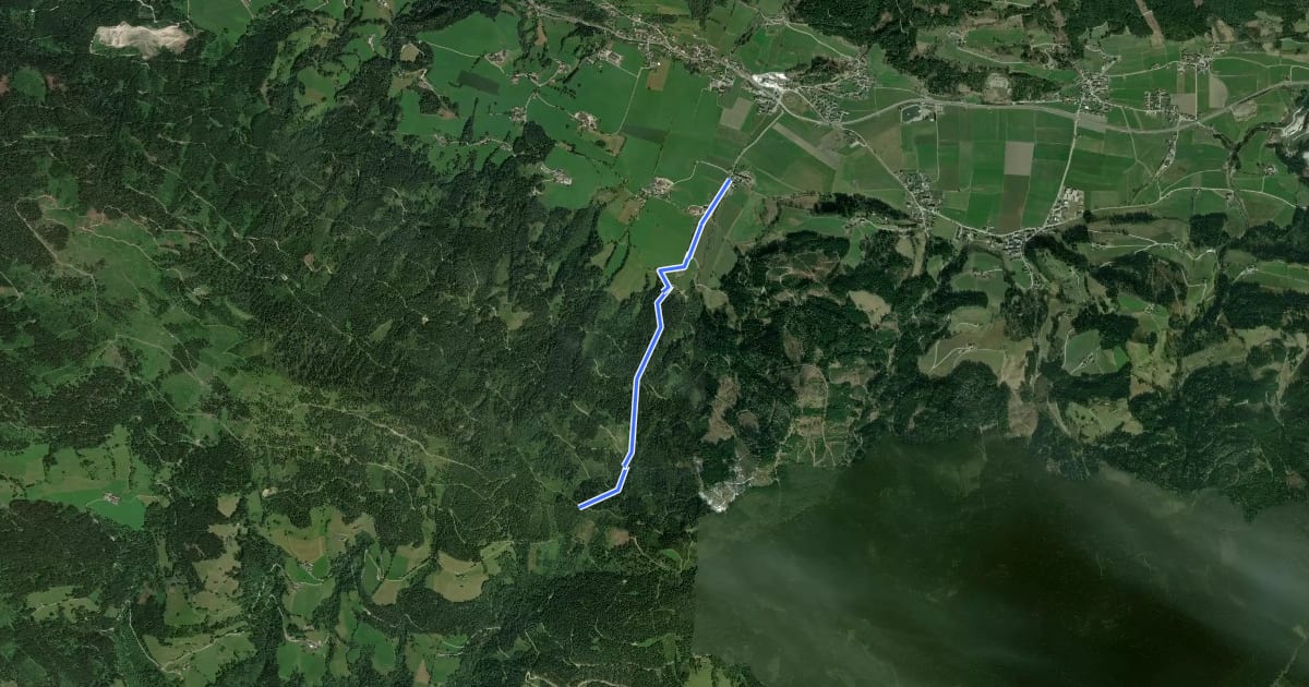 Маршрут Wanderweg 15 на спутниковом снимке