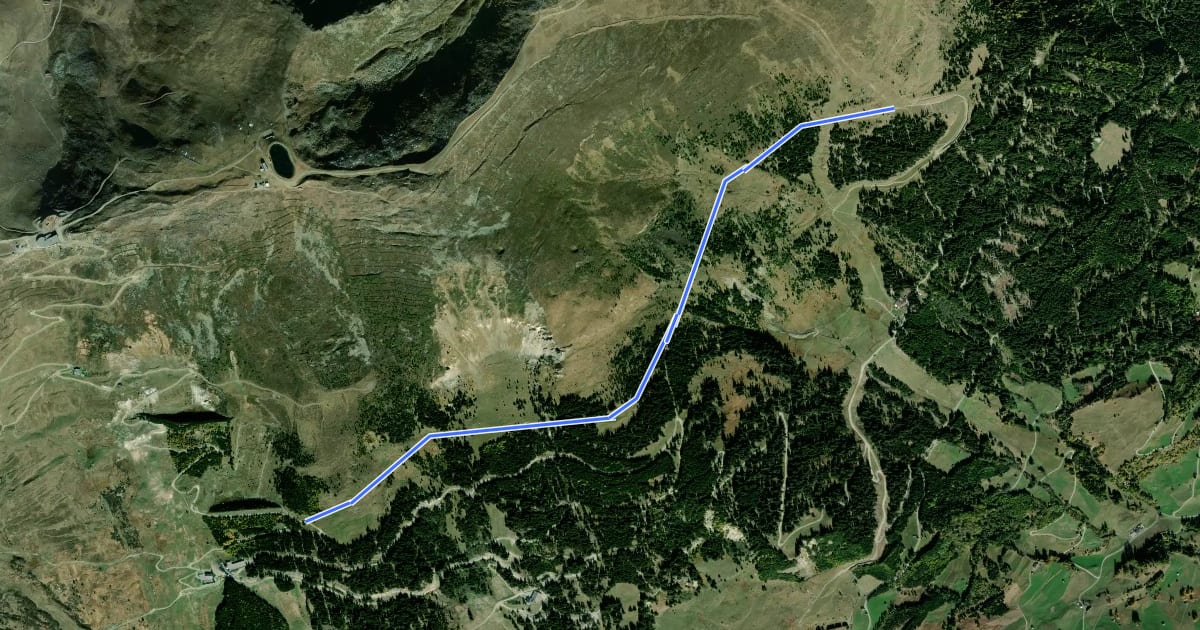 Маршрут Wanderweg 15 на спутниковом снимке
