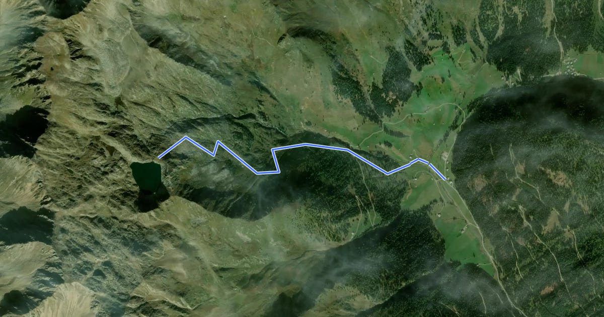 Маршрут Wanderweg 15 на спутниковом снимке