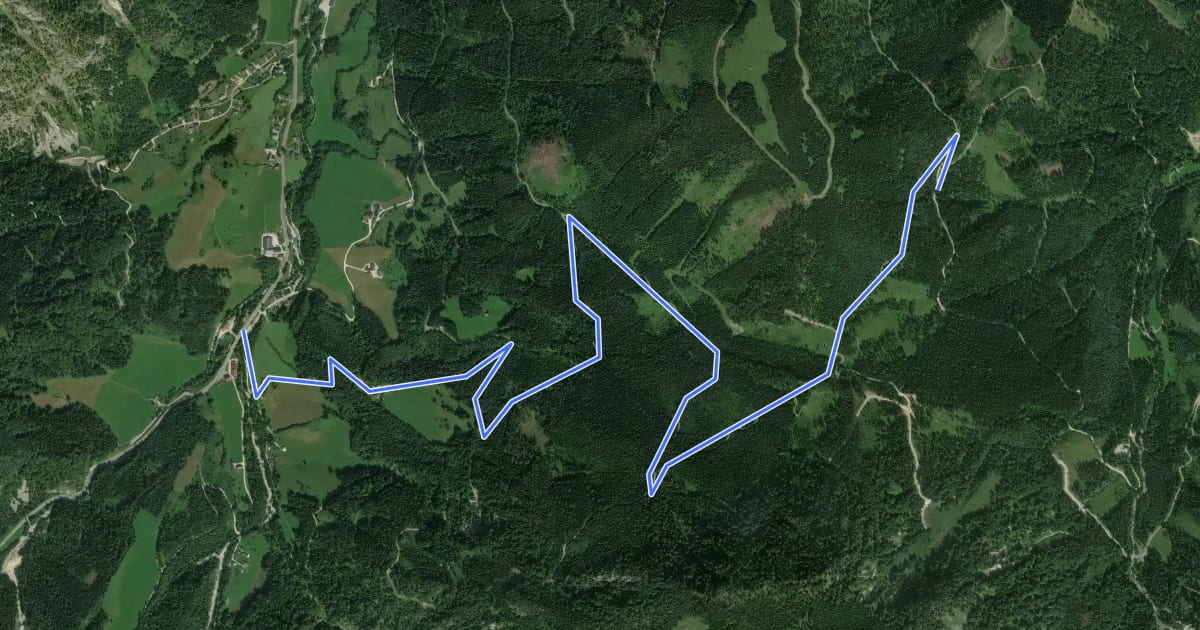 Маршрут Wanderweg 15 на спутниковом снимке