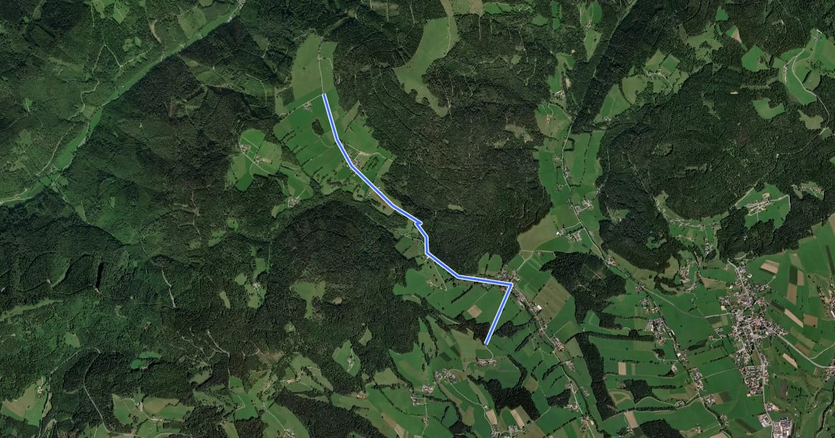 Маршрут Wanderweg 15 на спутниковом снимке