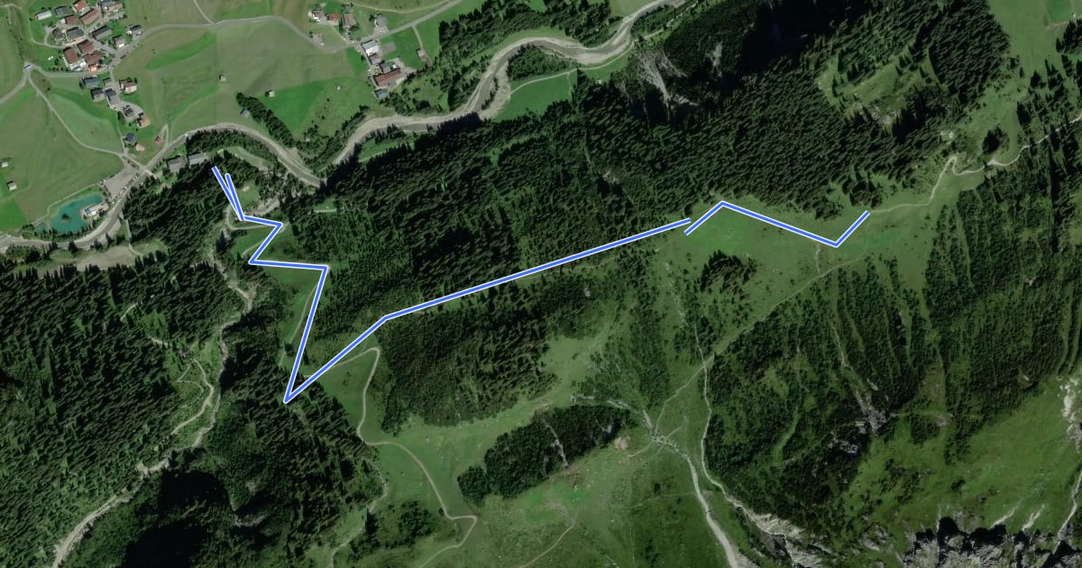 Маршрут Wanderweg 15 на спутниковом снимке