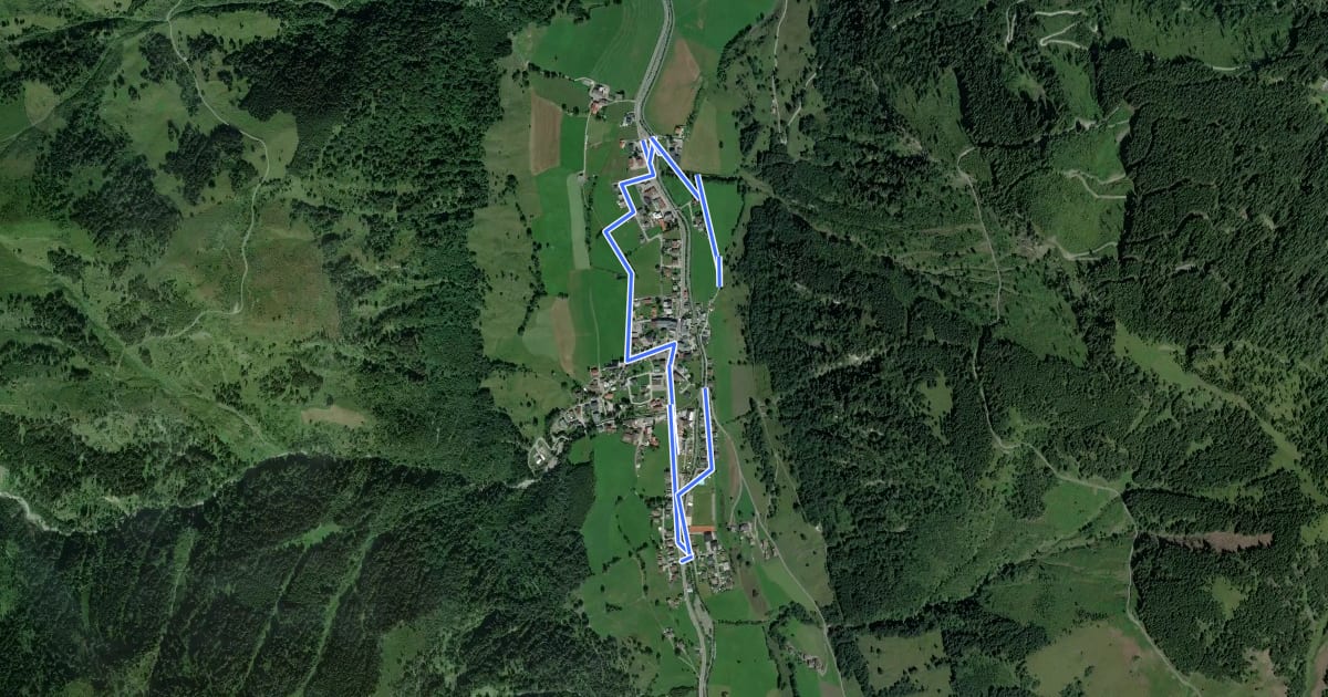 Маршрут Wanderweg 15 (Dorfrunde) на спутниковом снимке