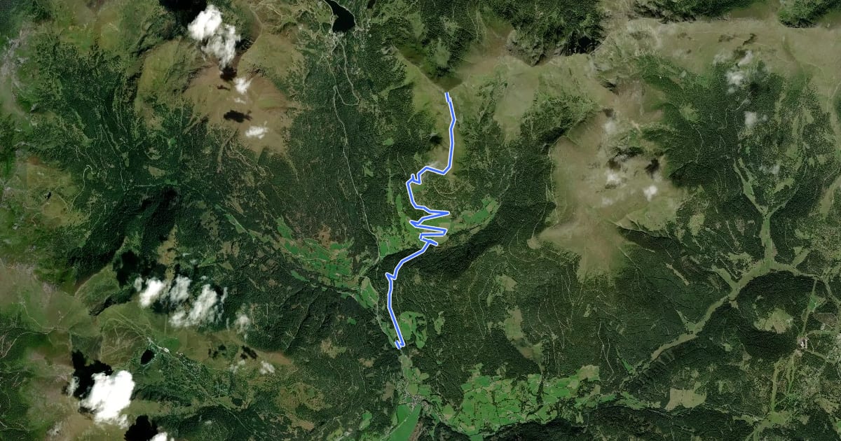Маршрут Wanderweg 150 на спутниковом снимке