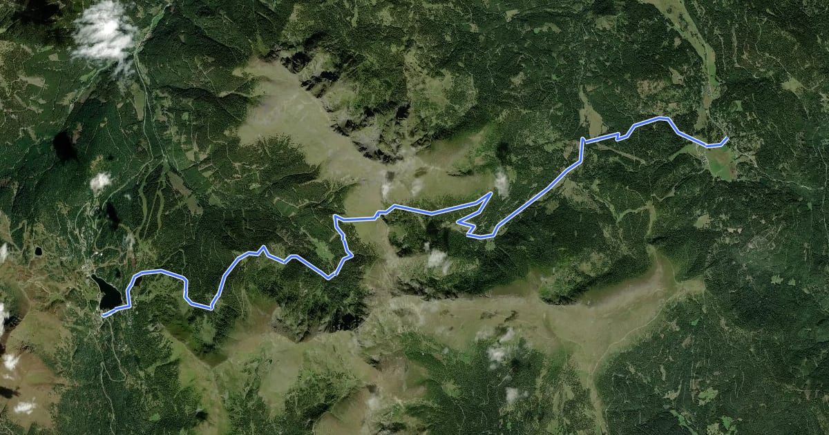 Маршрут Wanderweg 151 на спутниковом снимке