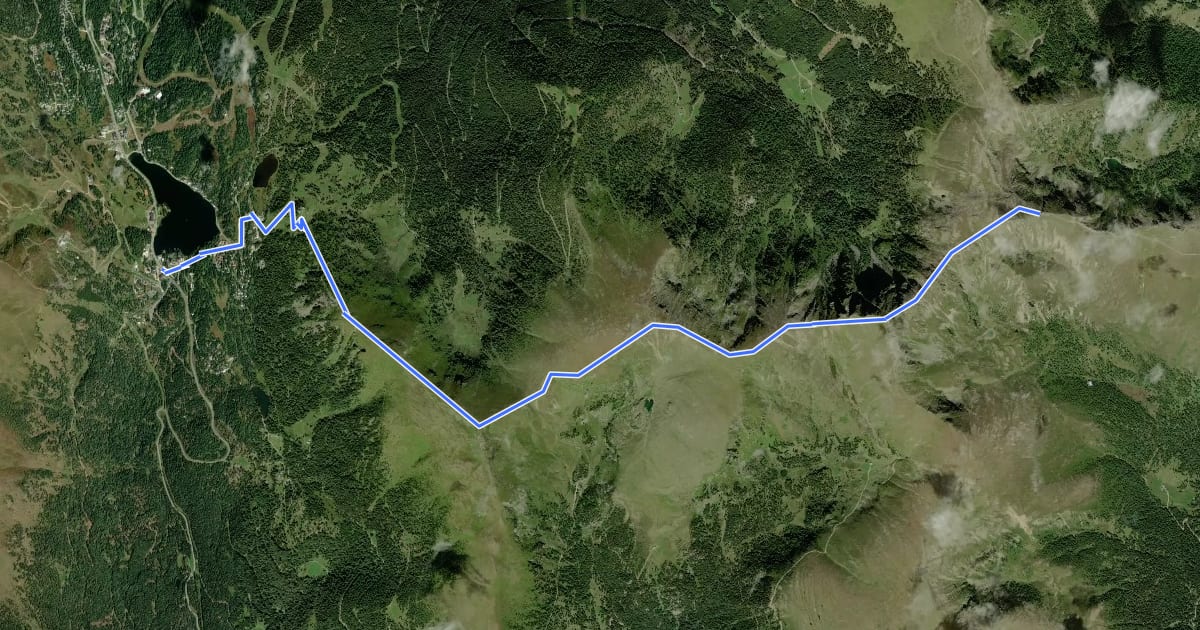 Маршрут Wanderweg 153 на спутниковом снимке