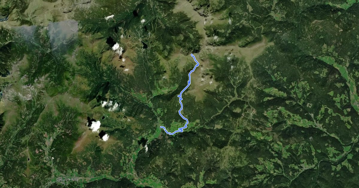 Маршрут Wanderweg 154 на спутниковом снимке