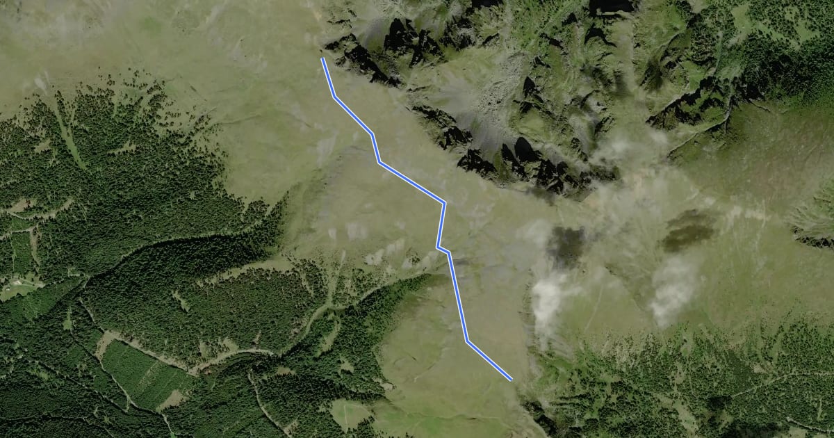 Маршрут Wanderweg 1561 на спутниковом снимке