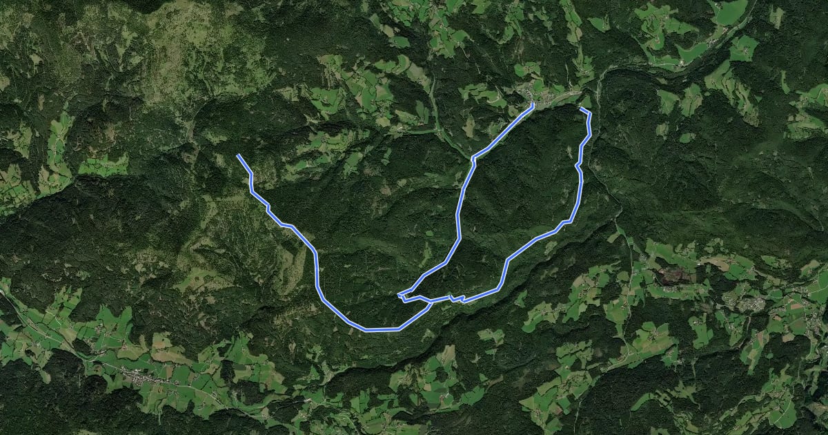 Маршрут Wanderweg 158-2 на спутниковом снимке