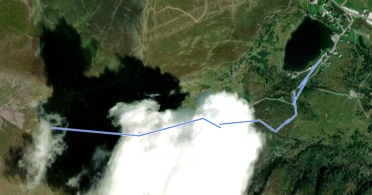 Маршрут Wanderweg 1591 на спутниковом снимке