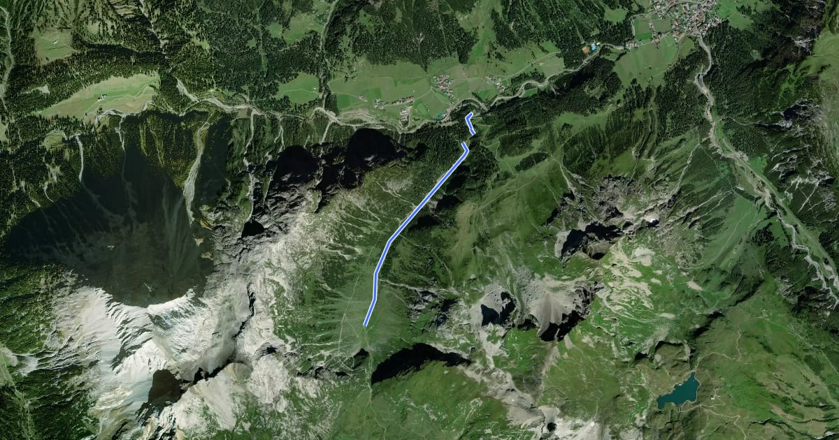 Маршрут Wanderweg 15a на спутниковом снимке