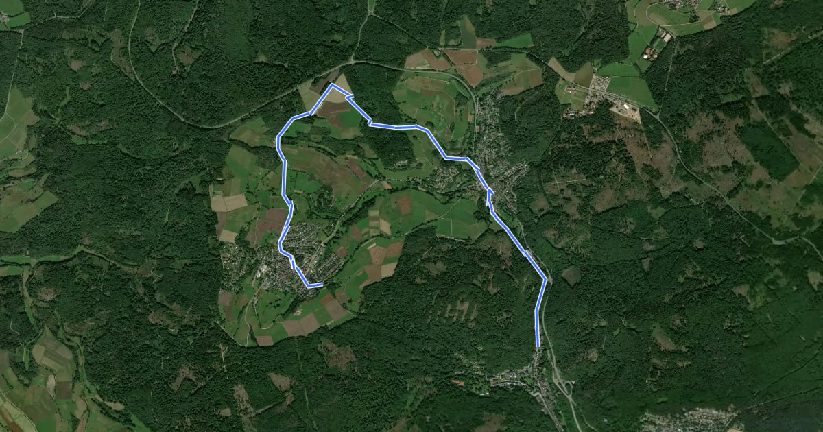 Маршрут Wanderweg 16 на спутниковом снимке