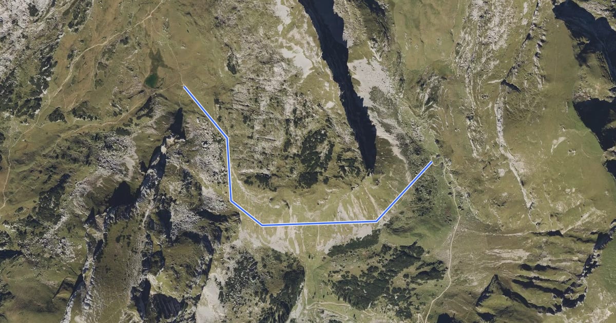 Маршрут Wanderweg 16 на спутниковом снимке