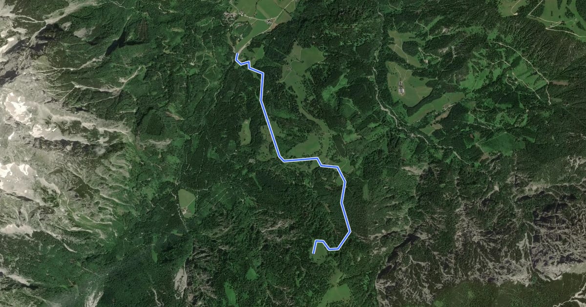 Маршрут Wanderweg 16 на спутниковом снимке