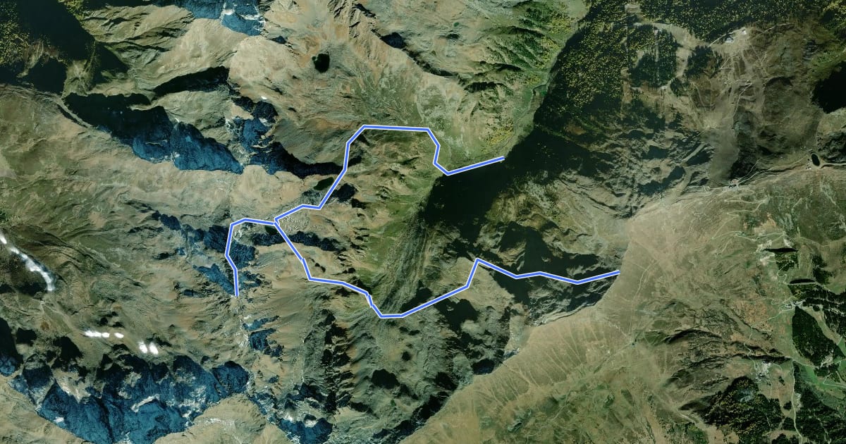 Маршрут Wanderweg 16 на спутниковом снимке