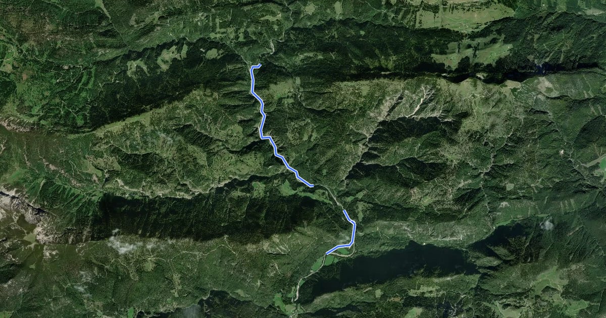 Маршрут Wanderweg 16 на спутниковом снимке