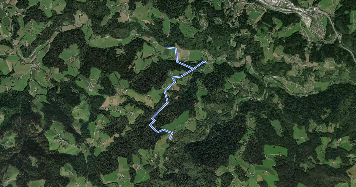 Маршрут Wanderweg 16 на спутниковом снимке
