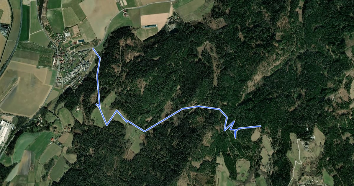 Маршрут Wanderweg 160 на спутниковом снимке