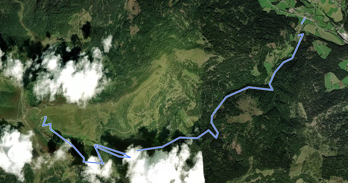 Маршрут Wanderweg 163 на спутниковом снимке
