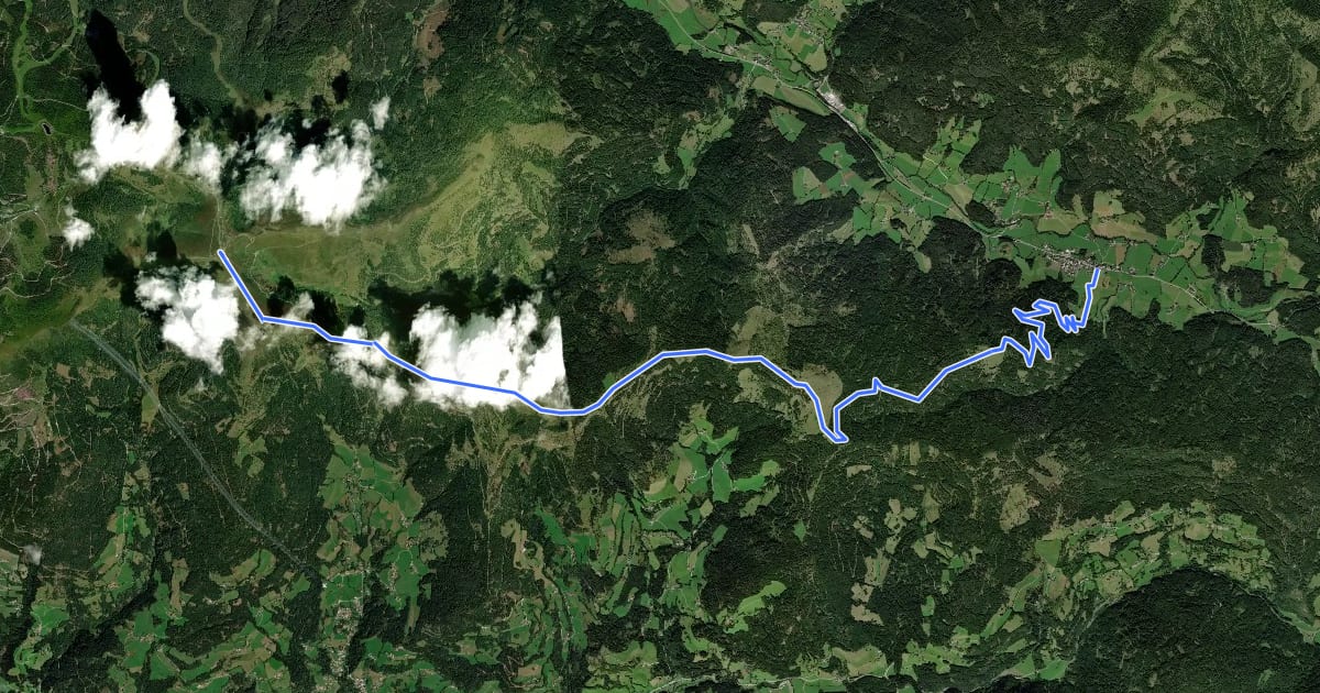Маршрут Wanderweg 164 на спутниковом снимке
