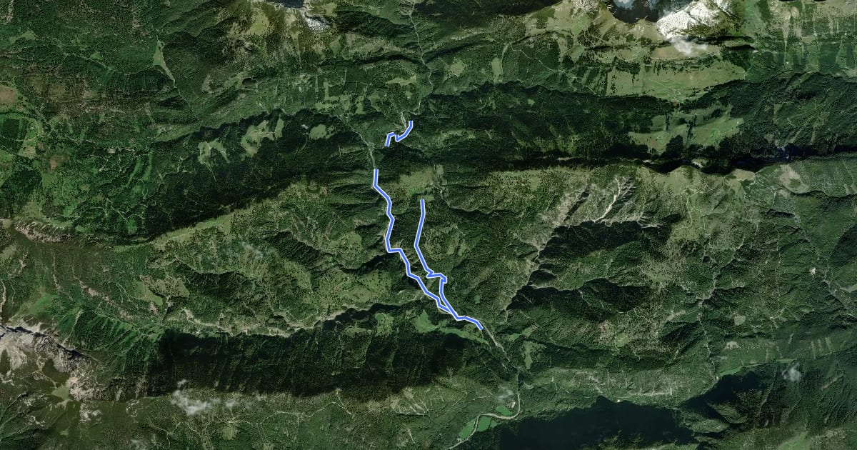 Маршрут Wanderweg 16a на спутниковом снимке