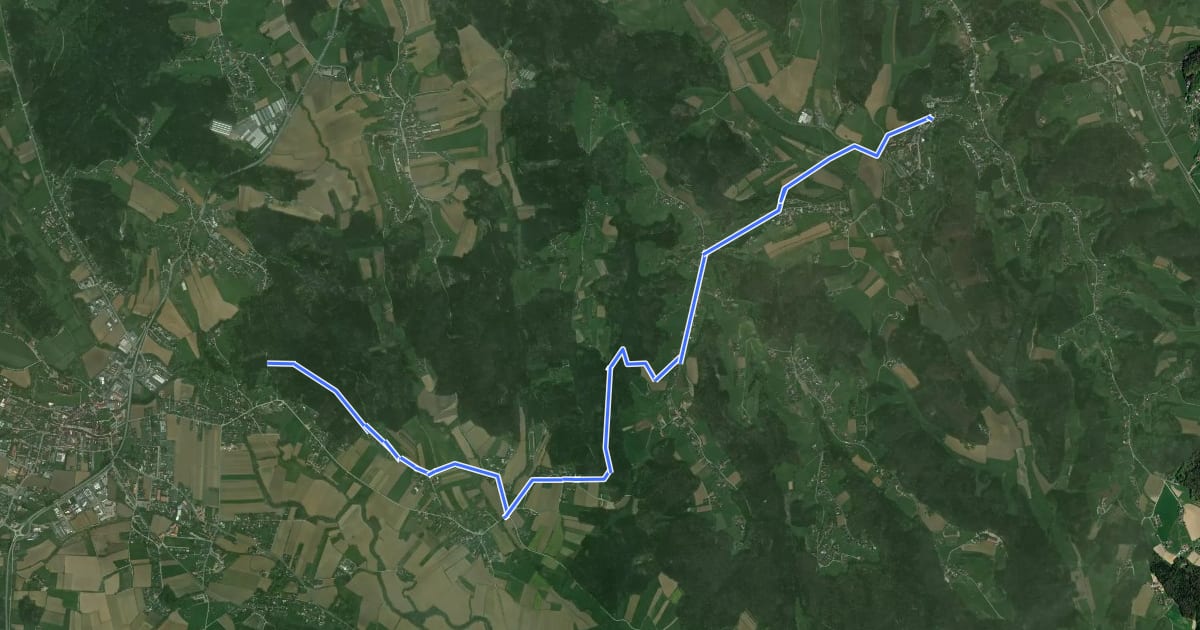 Маршрут Wanderweg 17 на спутниковом снимке