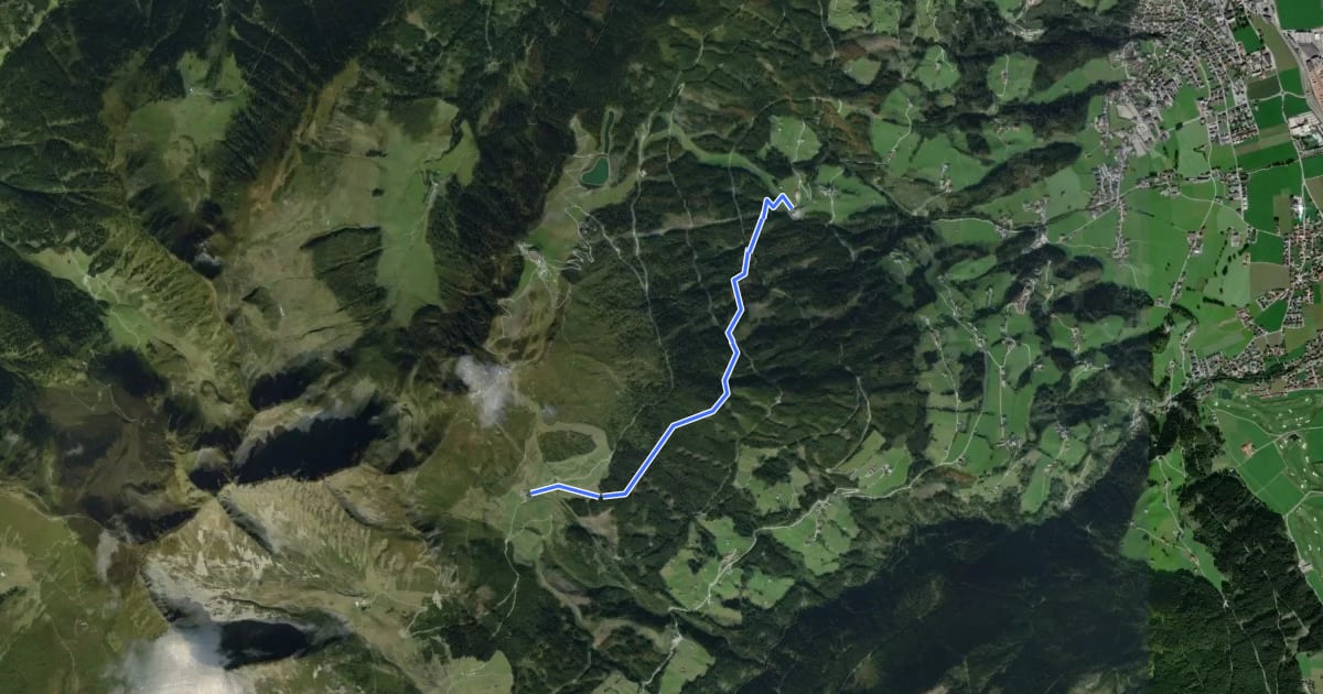 Маршрут Wanderweg 17 на спутниковом снимке