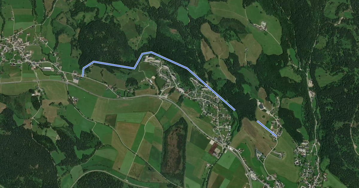 Маршрут Wanderweg 17 на спутниковом снимке
