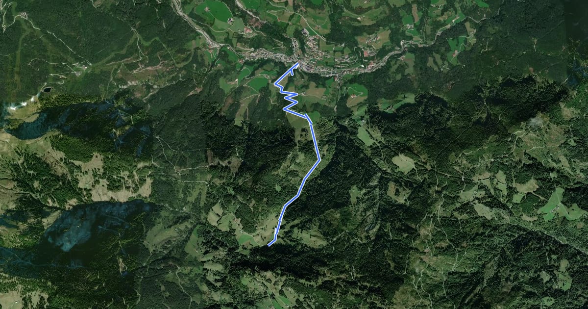 Маршрут Wanderweg 17 на спутниковом снимке